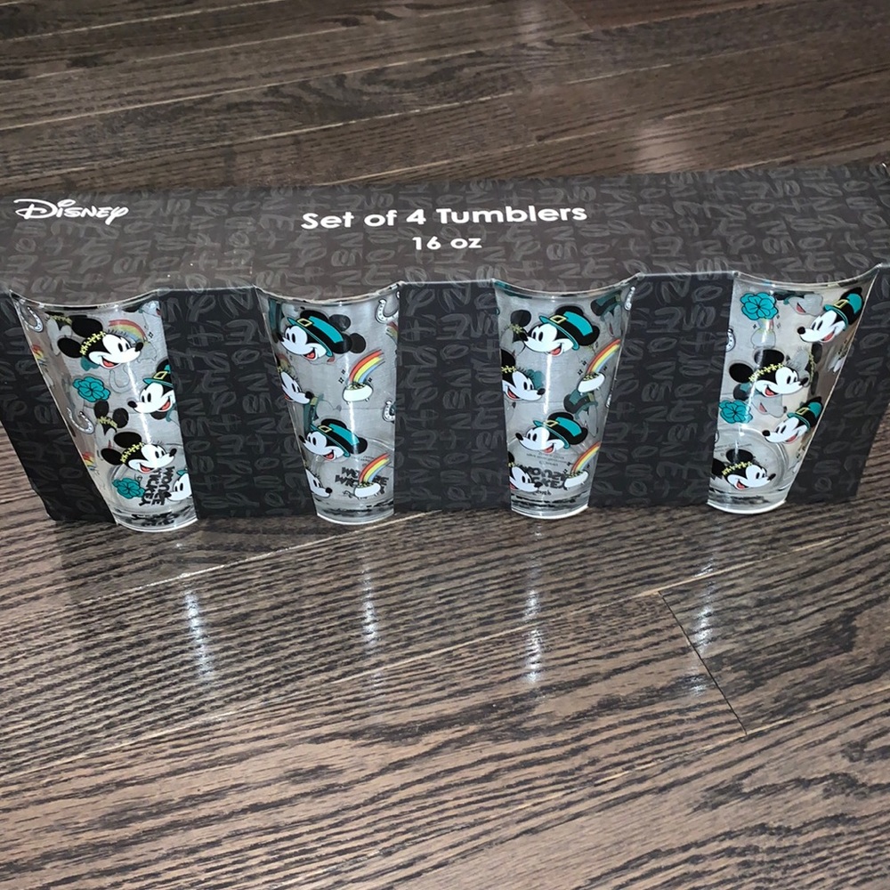 Disney Mickey Mouse 16oz Tumbler Glasses - New